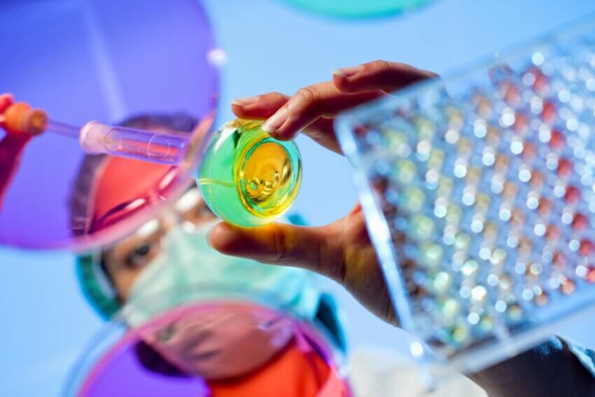 researcher in lab