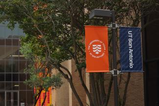 UT San Antonio banners on campus